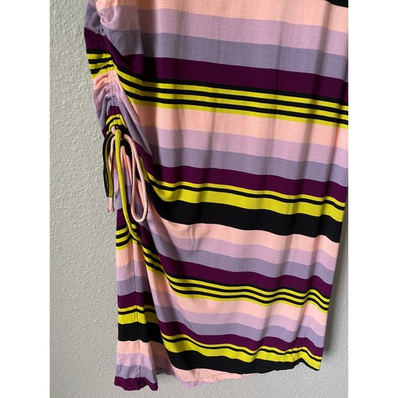 Torrid multi stripe jersey drawstring side t-shirt dress - Picture 11 of 13